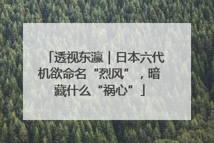 透视东瀛｜日本六代机欲命名“烈风”，暗藏什么“祸心”