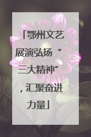 鄂州文艺展演弘扬“三大精神”，汇聚奋进力量