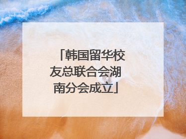 韩国留华校友总联合会湖南分会成立