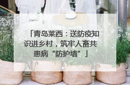 青岛莱西：送防疫知识进乡村，筑牢人畜共患病“防护墙”