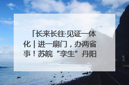 长来长往·见证一体化｜进一扇门，办两省事！苏皖“孪生”丹阳如何做到的？