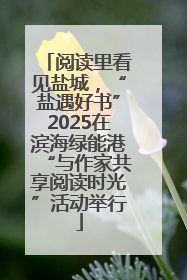 阅读里看见盐城，“盐遇好书”2025在滨海绿能港“与作家共享阅读时光”活动举行