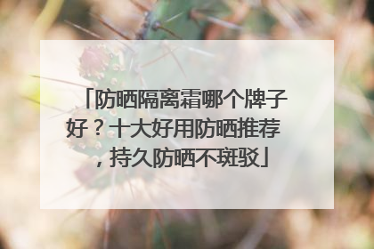 防晒隔离霜哪个牌子好？十大好用防晒推荐，持久防晒不斑驳