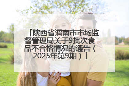 陕西省渭南市市场监督管理局关于9批次食品不合格情况的通告（2025年第9期）