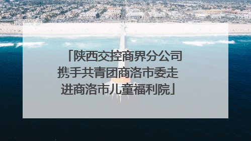 陕西交控商界分公司携手共青团商洛市委走进商洛市儿童福利院
