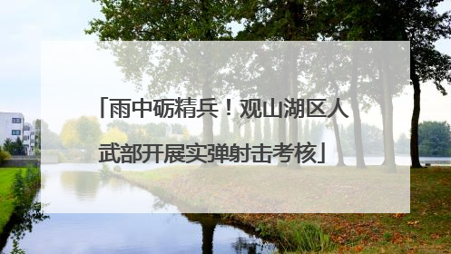 雨中砺精兵！观山湖区人武部开展实弹射击考核