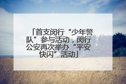 首支闵行“少年警队”参与活动，闵行公安再次举办“平安快闪”活动