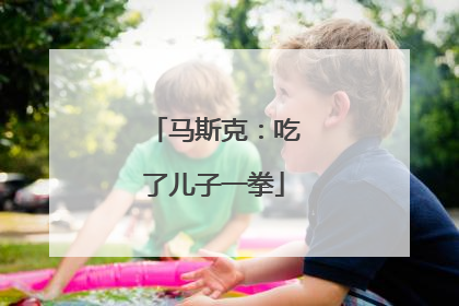 马斯克：吃了儿子一拳