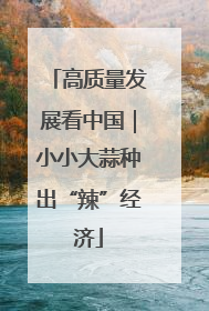 高质量发展看中国｜小小大蒜种出“辣”经济