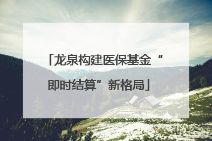龙泉构建医保基金“即时结算”新格局