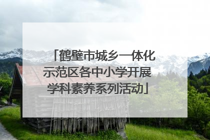 鹤壁市城乡一体化示范区各中小学开展学科素养系列活动