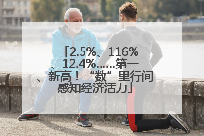 2.5%、116%、12.4%……第一、新高！“数”里行间感知经济活力