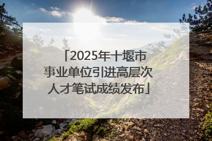 2025年十堰市事业单位引进高层次人才笔试成绩发布