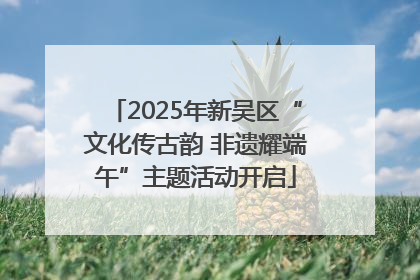 2025年新吴区“文化传古韵 非遗耀端午”主题活动开启